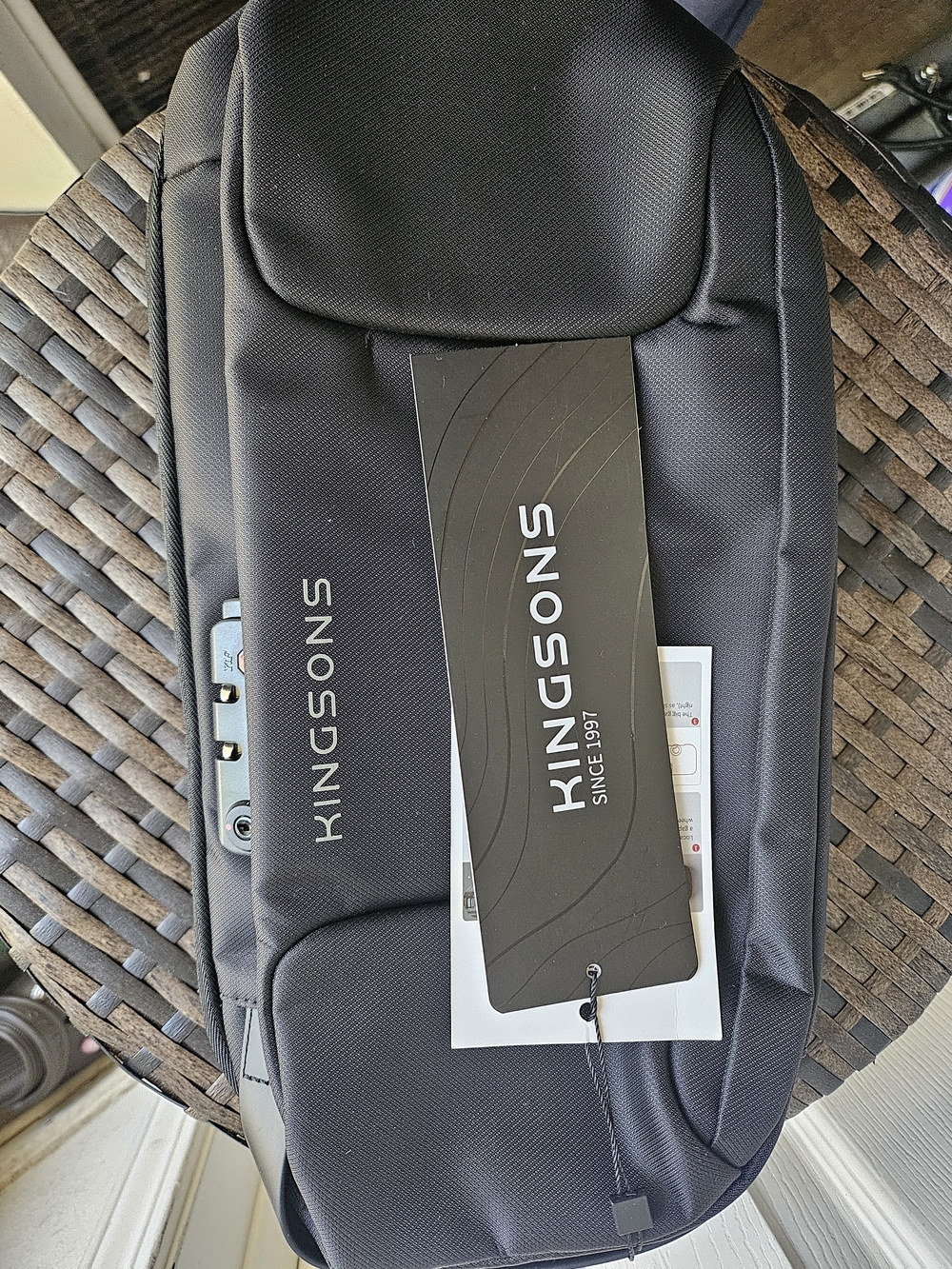 Kingsons Black Men’s Sling Bag